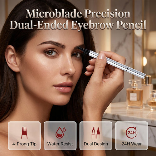 ⏰50% OFF⏰ Dual-Ended Waterproof Brow Pencil – Microblading Effect, Smudge-Proof, Beginner-Friendly, Natural Hair-Like Finish! 🖊️✨